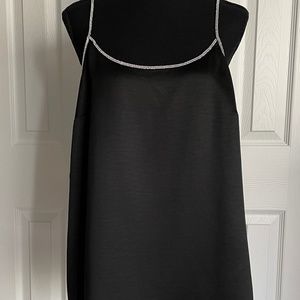 Black and diamanté strap Camisole, River Island, Size 14UK, 10US